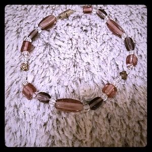 A genuine glass beaded bracelet.